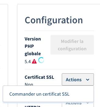 Commander certificat SSL OVH