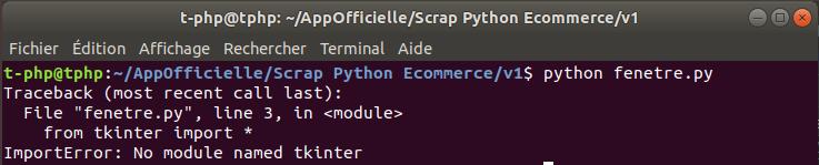 No module named Tkinter Python3