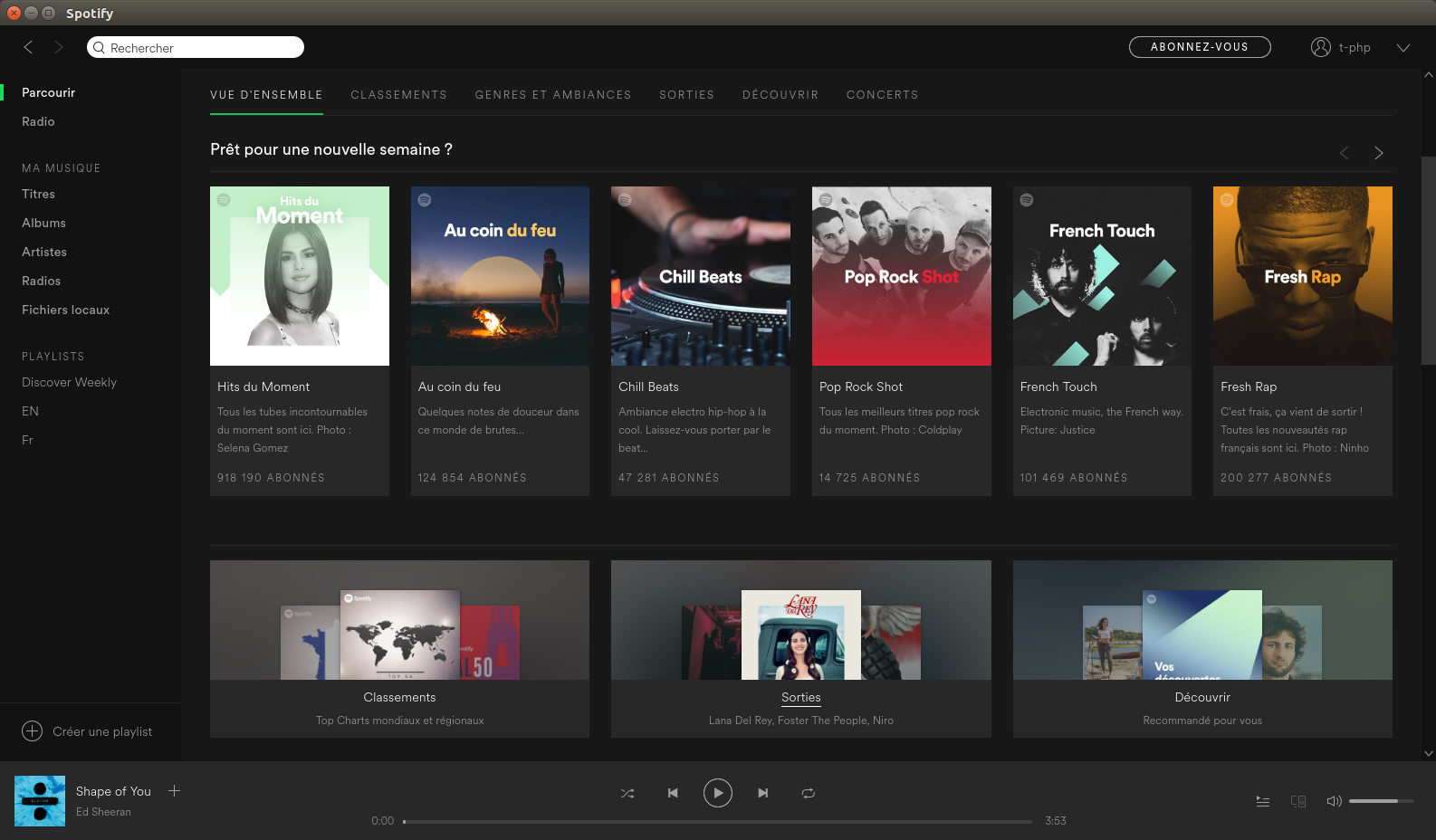 Logiciel Spotify sous Ubuntu 16.04